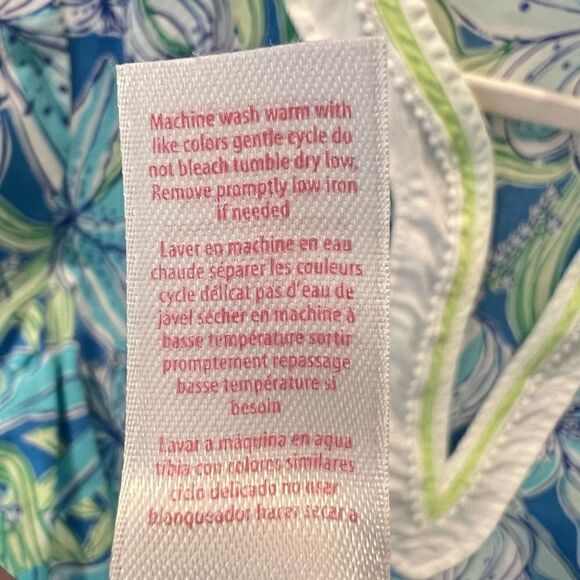 Lilly Pulitzer Women’s Small Pick of the Bunch Caftan Blue Midi Dress Cotton - Picture 8 of 10